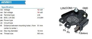 Konjektör 12v Mercedes C220 E200 Vito Sprinter Cg20u011 | Genon Gnrv308