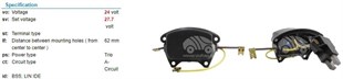 Konjektör 24v Volvo Penta Paris Rone Ip129b | Transpo Ip129b
