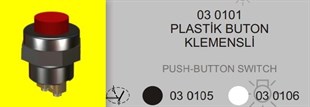 Korna Butonu Kırmızı Başlı Plastik Eng030101 | Eng 030101