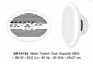 Marin Twiterli Oval Hoparlör 180w Takım |