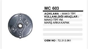 Marş Arka Kapak Burçlu Isuzu Steyr Lombardini Mako Tip Toz Kapağı 72163901 | Ith Mkmc603
