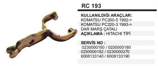 Marş Çatalı Komatsu Pc200-s Dar | Ith Rc193