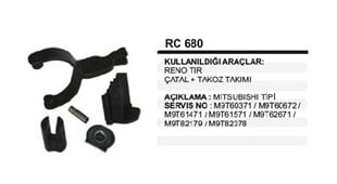 Marş Çatalı Mitsubishi Reno Tır 5.5 Kw Marş Çatal+takoz Takımı | REMARK RC680