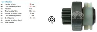 Marş Dişlisi 10diş Bmw Magnet Marelli Fm73677 | Ith Md15677