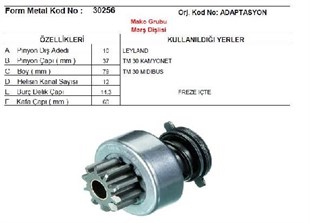 Marş Dişlisi 10diş Tm30 Kamyon Nf 35mm 72316025 | Mako 72316025