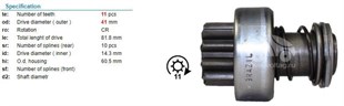 Marş Dişlisi 11diş Jcb Case Mf Voltra Case Jcb M.ferguson 16904776 16904776 | Iskra 16904776