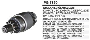 Marş Dişlisi 11diş Kavasaki Kobelco Pg7850 | Ith Mdpg7850