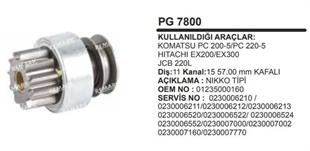 Marş Dişlisi 11DİŞ Nikko Kamatsu PC220 Hitachi EX300 | REMARK PG7800