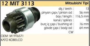 Marş Dişlisi 13diş Kato Kobelco Maraton 12mıt3113-pg876 | Ith Md12mıt3113