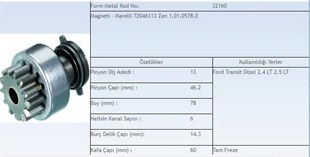 Marş Dişlisi 13diş Ford Transit Tf 72315665-72046313 | Mako 72315665