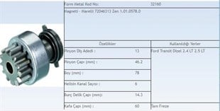 Marş Dişlisi 13diş Ford Transit Tf 72315665-72046313 | Mako 72315665