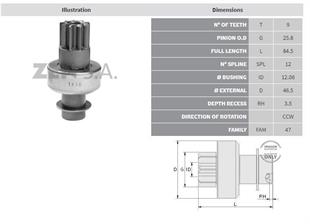 Marş Dişlisi 9diş Rover Ters 100 200 400 Serısı 1.4 1.6 Benzinli Marellitip Umd5816 Zen1496 | Bypart Umd5816