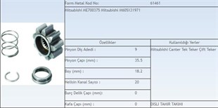 Marş Dişlisi 9diş Tm Tk Mits.canter | Ith Md151461