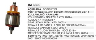 Marş Kollektörü 12v Volkswagen Audi Seat Renault Megane Iıı Clio Boy:114 Mm 14 Dıs | Martek Im3300