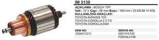 Marş Kollektörü 12V Toyota Avensis Corolla 58,5-159-11 | MARTEK IM3130