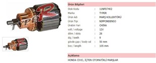 Marş Kollektörü 12V Honda Cıvıc 50X105x9 11Npd7402 | Ith Im11npd7402