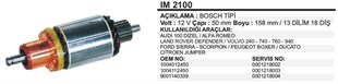 Marş Kollektörü 12v Mercedes Dızel Peugeot Boxer Cııtroen Jumper Daıly 218 Serisi | Aes Im2100