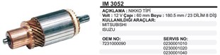 Marş Kollektörü 12v Mits.ısuzu 60*180.5*8-ım3052 | Ith Im3052