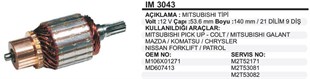 Marş Kollektörü 12v Nissan Sky Nav-53.5x140x9 | Ith Im3043