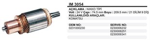 Marş Kollektörü 24v 9diş Komatsu 74.5x209.5x9-ım3054 | Ith Im3054