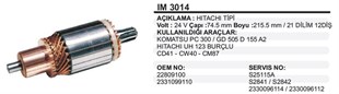 Marş Kollektörü 24v Komatsu 74.5x215.5x12-ım3014 | Ith Im3014