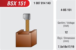Marş Kömürü Bsx 151 Ducato 7,5*18*17 | Mega Bsx151