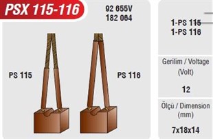 Marş Kömürü Peugeot Renault Valeo 182-064 | Mega Psx115/116