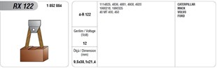 Marş Kömürü Rx-122--12v--9,5-38 Mega | Mega Rx122