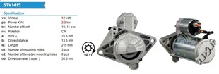 Marş Motoru 12v 11diş Nissan Qashqai Lagun Master Traffic 80681 |
