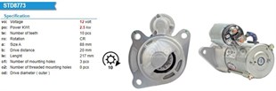 Marş Motoru 12v 10diş 2,5 Kw Cummıns Gazelle 2,8l Dizel 17- Çin Tip Cummıns Isf 2.8 / Jeneratör / Gazelle | Delcoremy 8000773