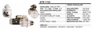 Marş Motoru 12v 10diş 28mt Johndeer Hyster Case (dişli Çapı 40mm ) | Aes Str7152