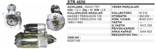 Marş Motoru 12v 10diş Massey Ferguson Mf135 Mf165 Mf240 Mf148 Traktör 63207145 Str7500 63207145 27432 Str4656 Str7145 | Wınwın Str7145