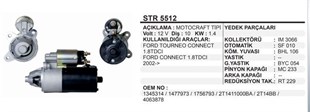 Marş Motoru 12V 10DİŞ Ford Connect 3KUL Escort Benzinli Spago STR1023 Remark STR5512 | REMARK STR5512