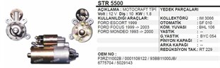 Marş Motoru 12v 10diş Ford Focus Escort Mondeo | Ith Str5500