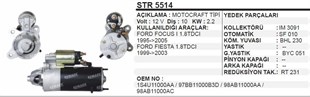 Marş Motoru 12v 10diş Ford Focus Fiesta Connect | Ith Str5514
