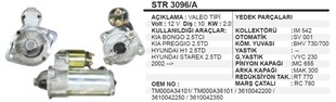 Marş Motoru 12v 10diş Hyundai Starex Kia D7r Uzun Burun | Ith Str3096a