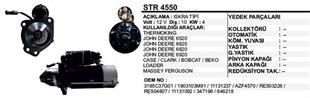 Marş Motoru 12V 10DİŞ Johndeere Termoking Loader Case Calark Bobcat Beko Loader Mf Massey Ferguson | REMARK STR4550