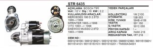 Marş Motoru 12v 10diş Mercedes Sprinter Em Str6435 Cargo-111851 | Aes Str6435