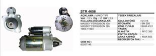 Marş Motoru 12V 10DİŞ Mf 135 Ym Traktor Sag Agız 63207145 27432 STR4656 STR7145 | REMARK STR4656