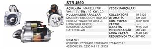 Marş Motoru 12v 10diş Mf Erkunt Traktör Hidromek | Remark Str4590