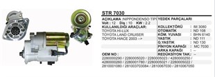 Marş Motoru 12v 10diş Toyota Hılux Land Cruıser Hıace (toyota Marin Motoru) | Remark Str7030