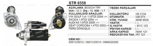 Marş Motoru 12v 10diş Vw Caddy Trans Ters Ym | Aes Str6558-oem