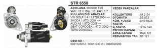 Marş Motoru 12v 10diş Vw Caddy Trans Ters Ym | Ith Str6558