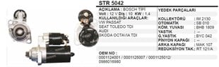 Marş Motoru 12v 10diş Vw T5 Transporter Cargo Cargo-113678 0001125605 Bypart-umm3309 Wutse-32706 F032113678 | Bypart Umm3309