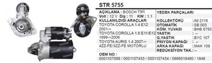 Marş Motoru 12v 11diş Toyota Corolla Avensis Auris | Schenna Str5755