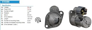 Marş Motoru 12v 11diş 1.4kw Yamaha Yanmar Marin Str6132 Les0072 Str3309 | Lucas Les0072