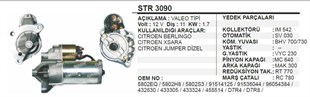 Marş Motoru 12v 11diş Cıtroen Berlingo Jumper 10/11/12 Dişe Olur Str5190 Str3085 Str3090 Str3095 Wut-str30477n Str30477va | Ith Str3090