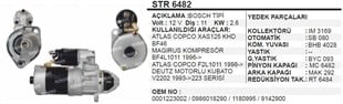 Marş Motoru 12v 11diş Deutz Atlas Kompresör Şap Makina Magırus Kompresör | Wınwın Str6482