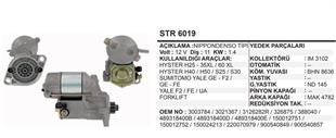 Marş Motoru 12V 11DİŞ Hyster HD25 35XL 60XL Sumitomo Yale Forklift | REMARK STR6019