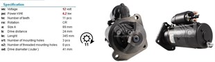 Marş Motoru 12v 11diş Iskra Jcb Kar Aracı Loader Jcb Johndeere Johndere Johondere  Is1105 | Iskra 11131848
